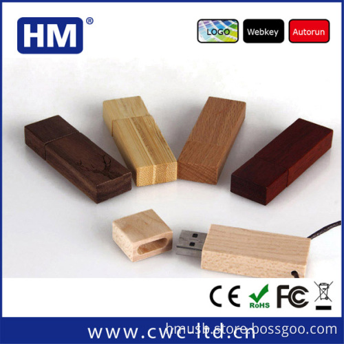 OEM promotional custom shaped wood usb flash drive for gift